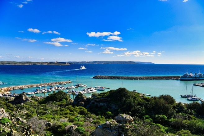 View over Mgarr harbour from Country Terrace