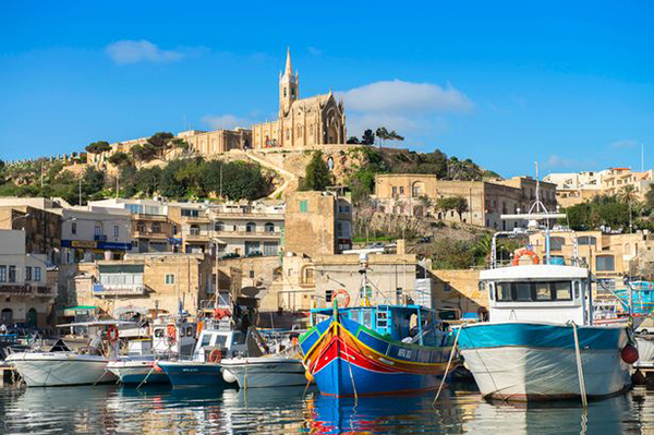 Gozo boats in mgarr